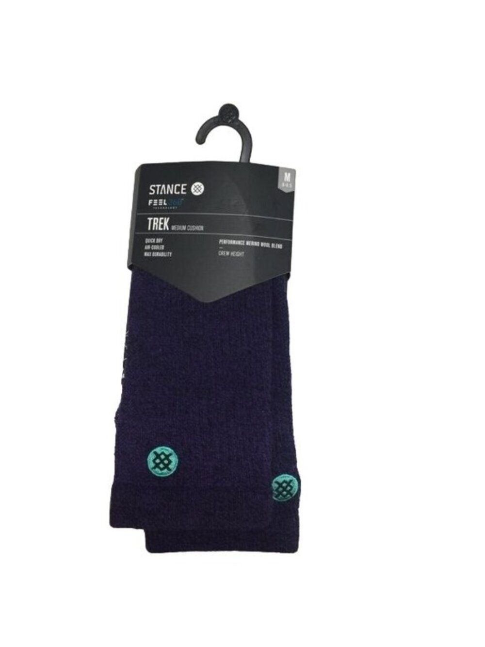 Stance Trek Men’s Crew Sock Shuksan Trek Medium 6-8.5 Performance Wool Blend